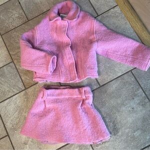 Zara kids size 8 pink jacket with matching skirt